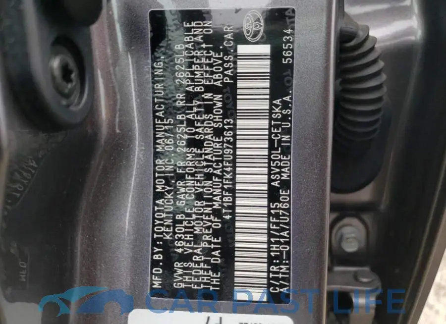 4T1BF1FK4FU973613# 12
