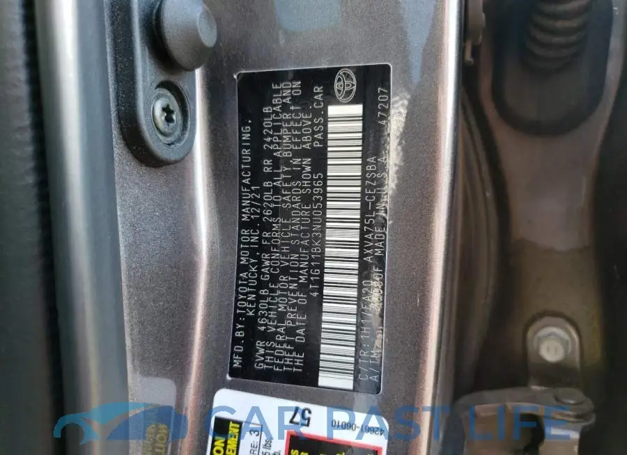 4T1G11BK3NU053965# 12