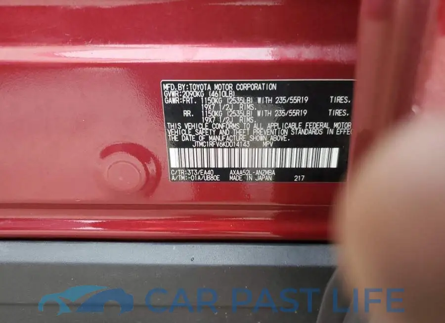 JTMC1RFV6KD014143# 13