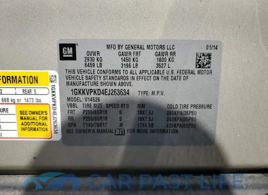 1GKKVPKD4EJ263634# 14