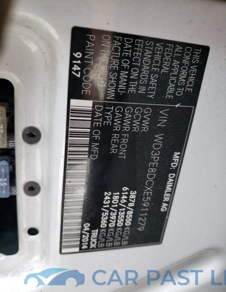 WD3PE8DCXE5911279# 13