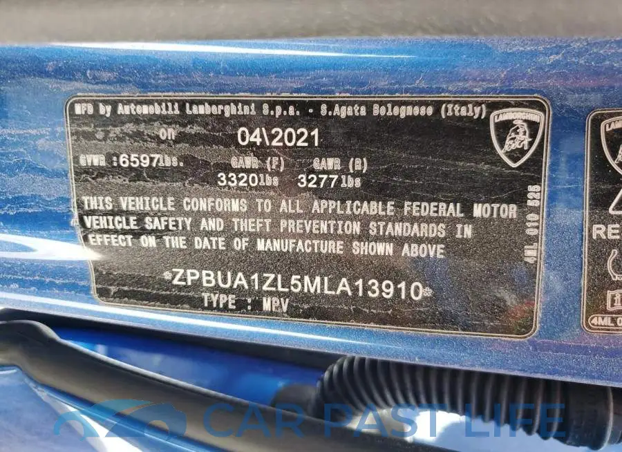 ZPBUA1ZL5MLA13910# 13