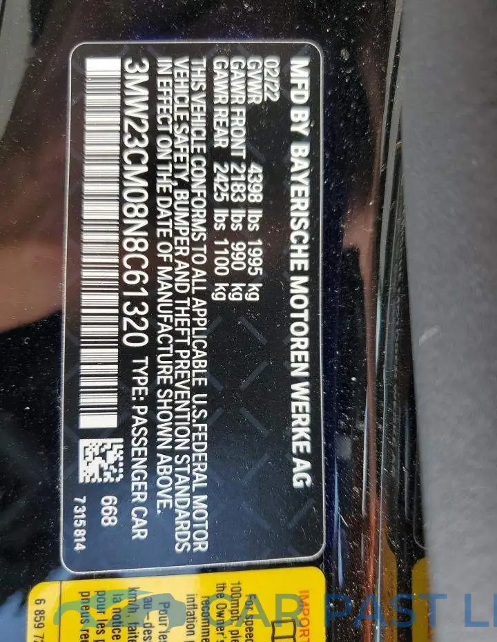 3MW23CM08N8C61320# 13