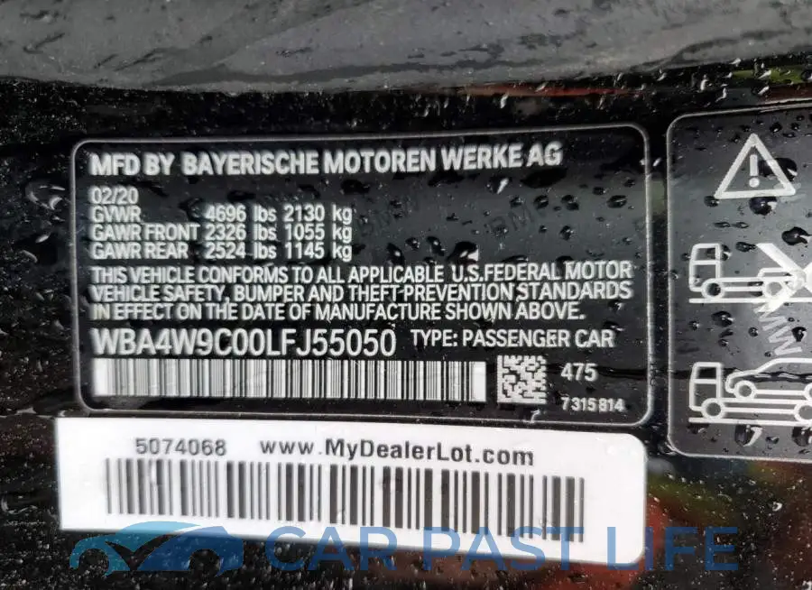 WBA4W9C00LFJ55050# 12