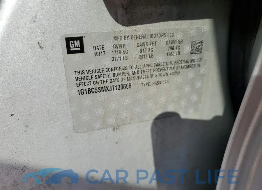 1G1BC5SMXJ7130608# 12