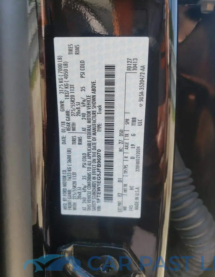 1FTEW1EG5JFB96970# 12