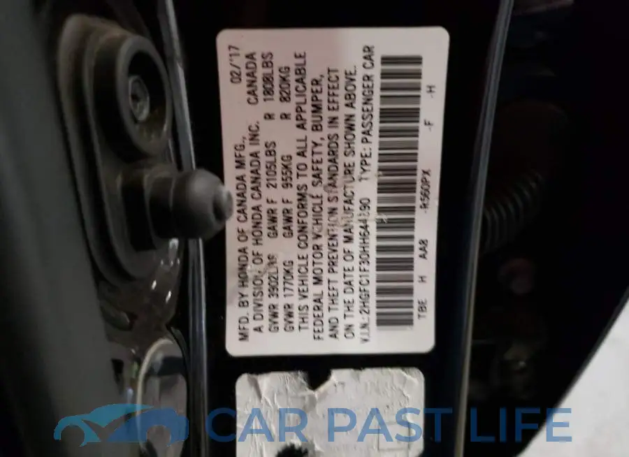 2HGFC1F30HH644390# 13