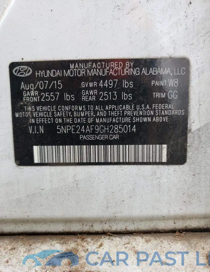 5NPE24AF9GH285014# 13