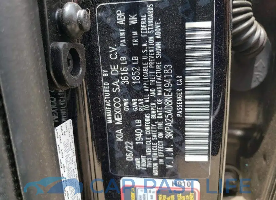 3KPA25AD8NE494183# 12