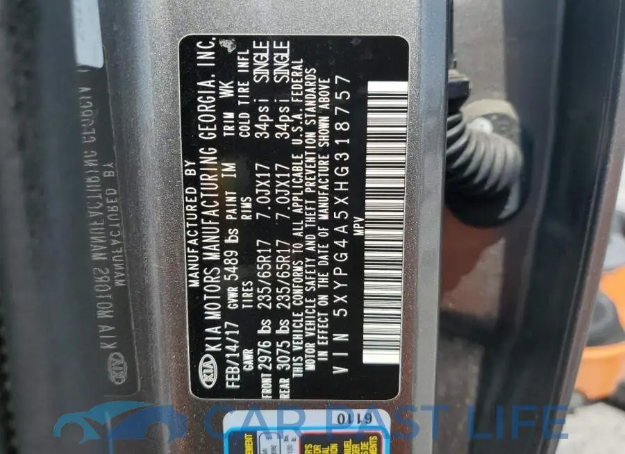 5XYPG4A5XHG318757# 13