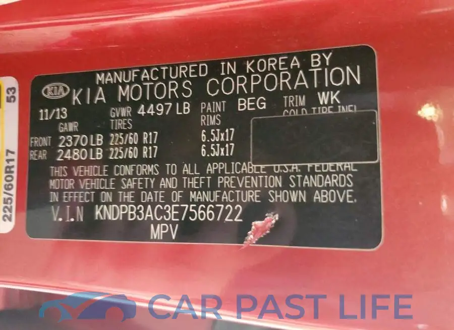 KNDPB3AC3E7566722# 13