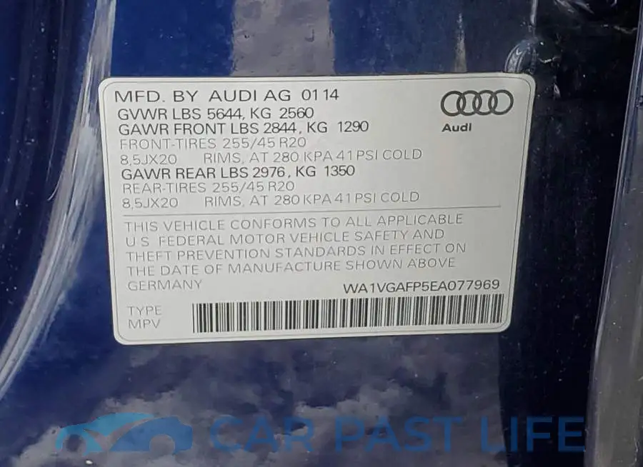 WA1VGAFP5EA077969# 13