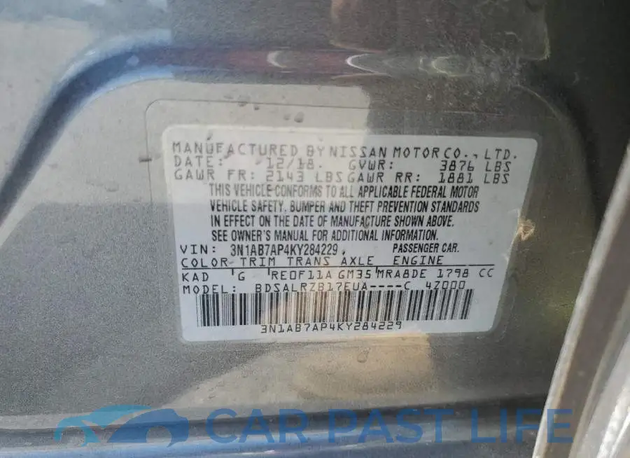 3N1AB7AP4KY284229# 12