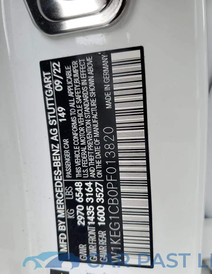 W1KEG1CB0PF013820# 12