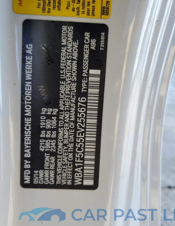 WBA1F5C55EV255676# 12