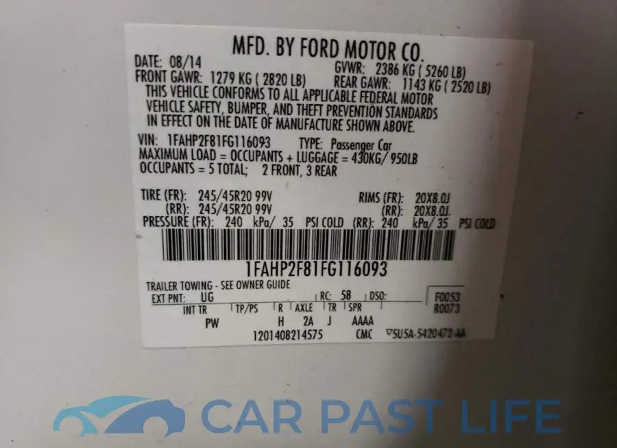1FAHP2F81FG116093# 13