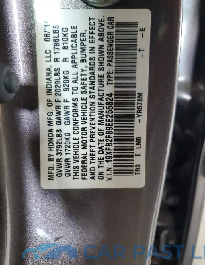 19XFB2F89EE255824# 12