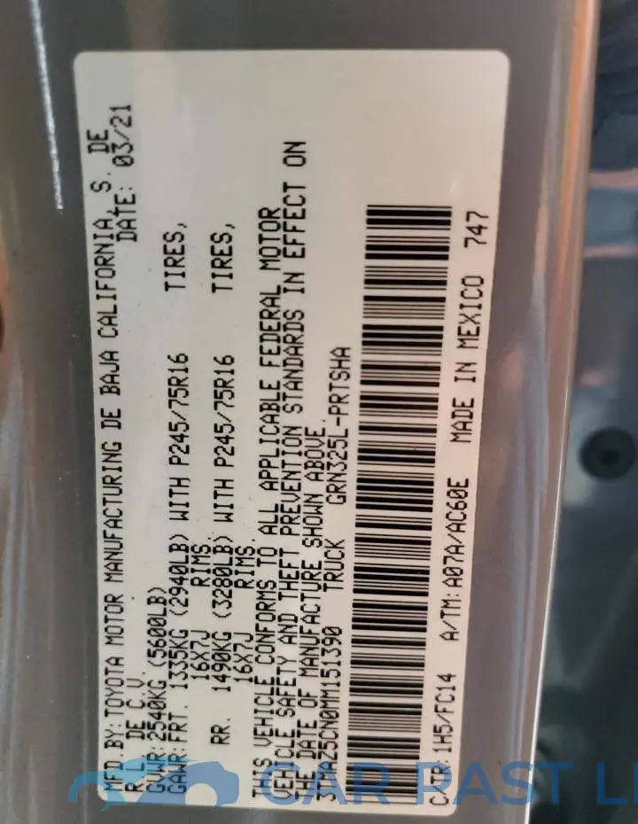 3TMAZ5CN0MM151390# 14