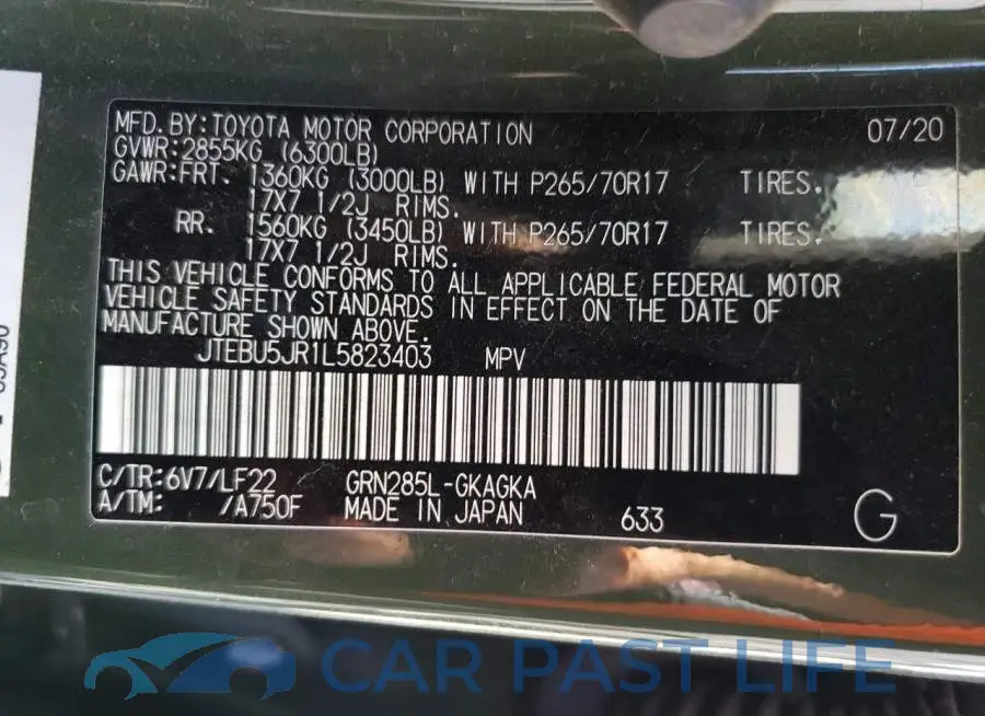 JTEBU5JR1L5823403# 13