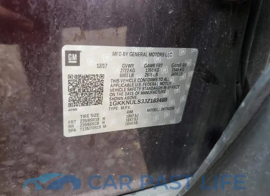 1GKKNULS3JZ183488# 14