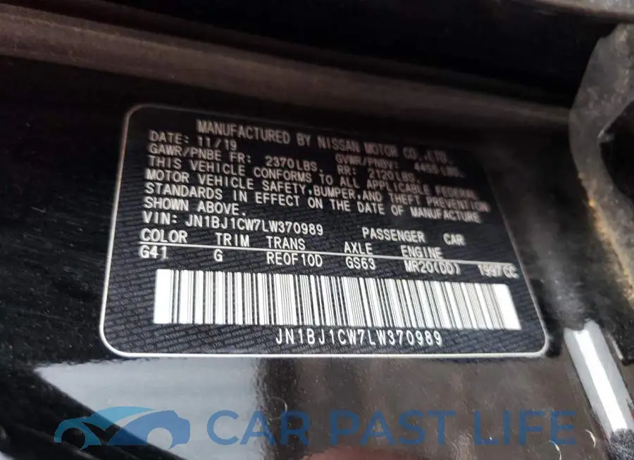 JN1BJ1CW7LW370989# 13