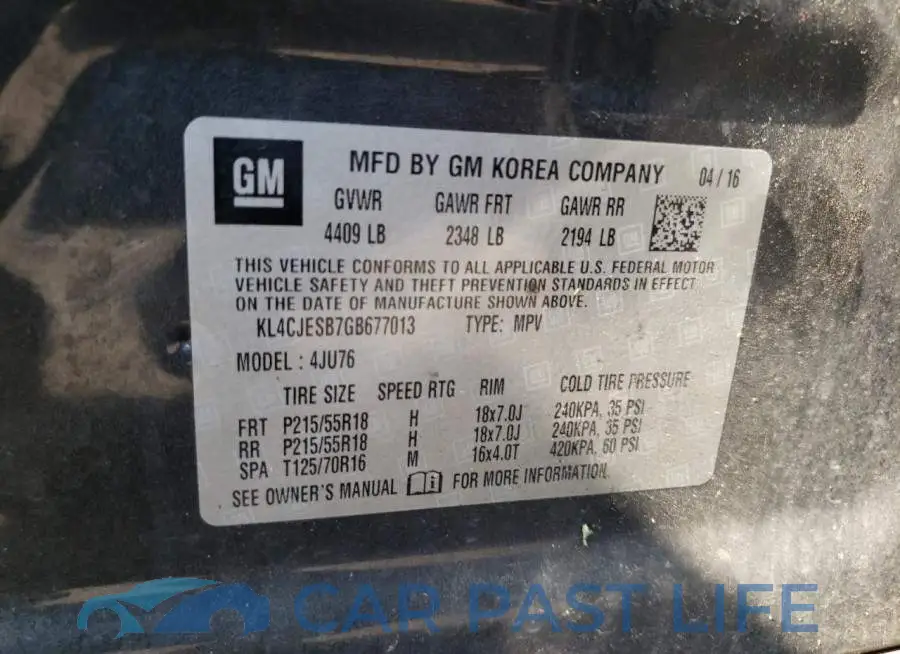 KL4CJESB7GB677013# 12