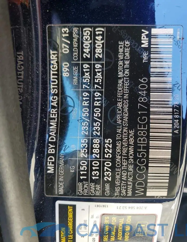 WDCGG5HB8EG178406# 13