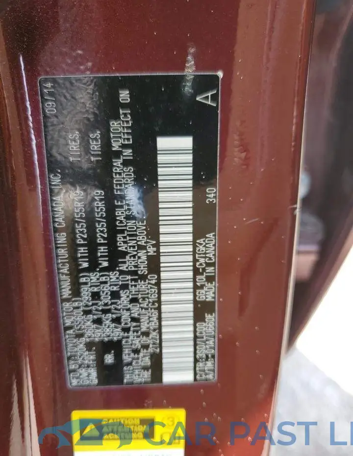 2T2ZK1BA6FC169740# 13