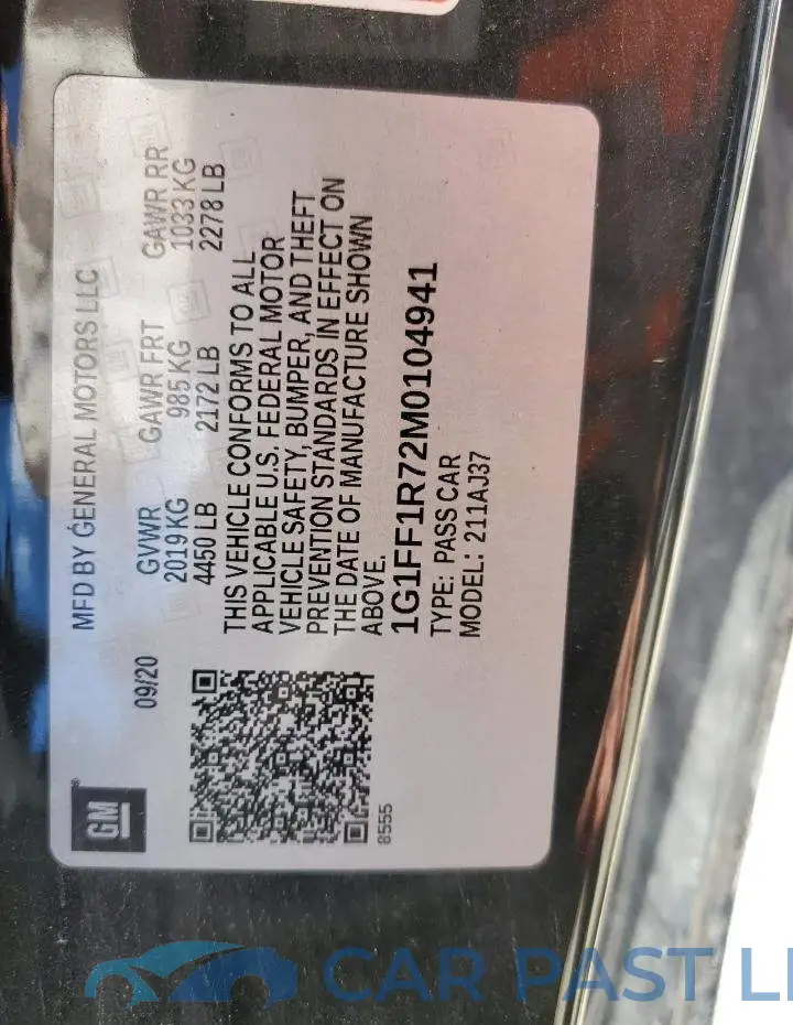 1G1FF1R72M0104941# 12