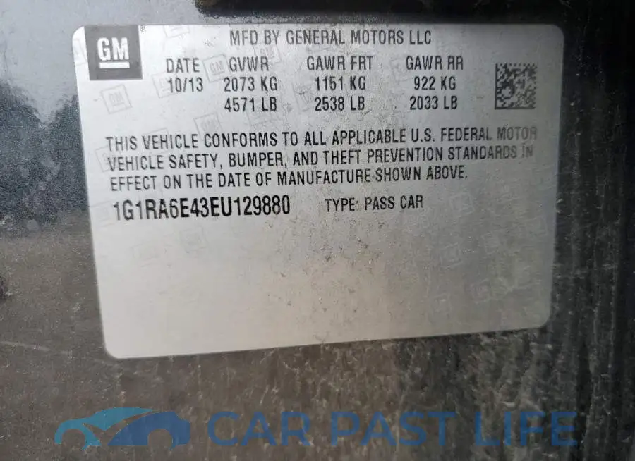 1G1RA6E43EU129880# 12