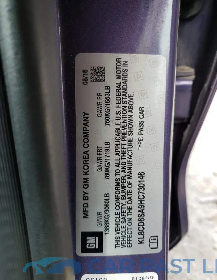 KL8CD6SA9HC730146# 12