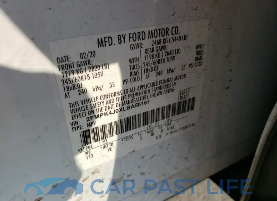 2FMPK4J9XLBA58161# 13