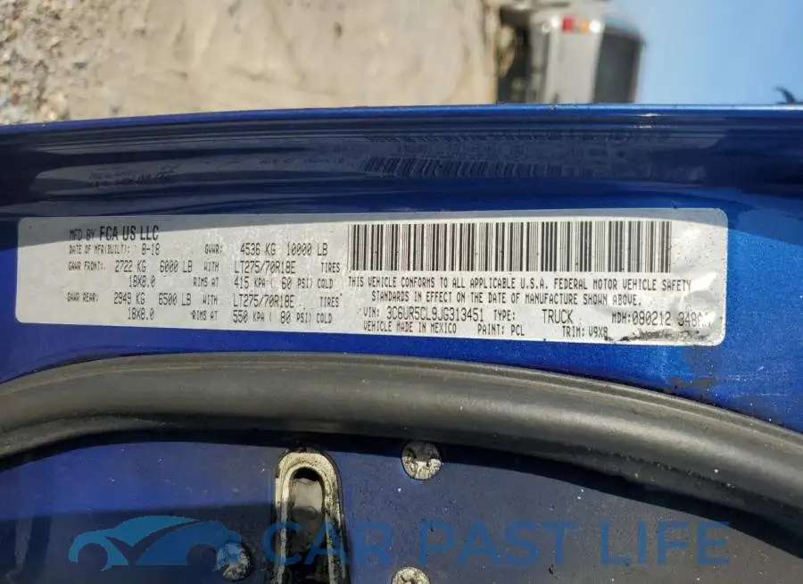 3C6UR5CL9JG313451# 12