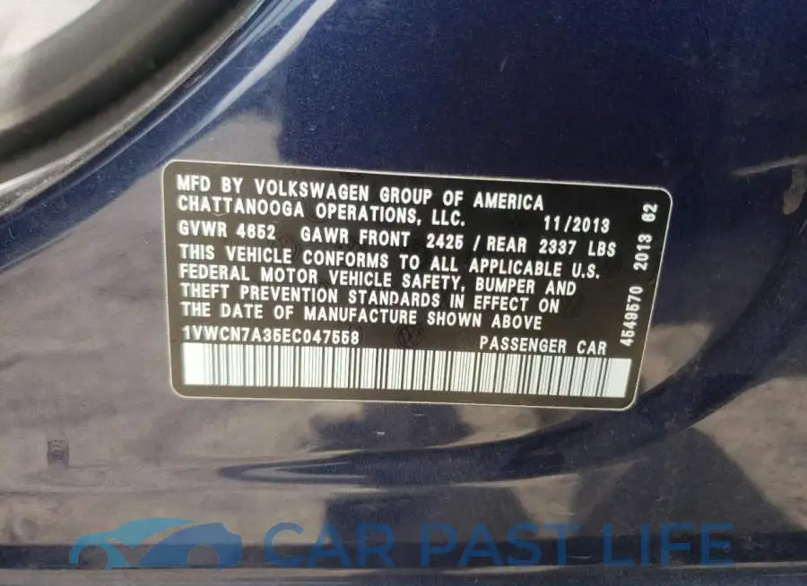 1VWCN7A35EC047558# 13