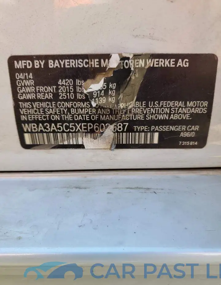 WBA3A5C5XEP602687# 12