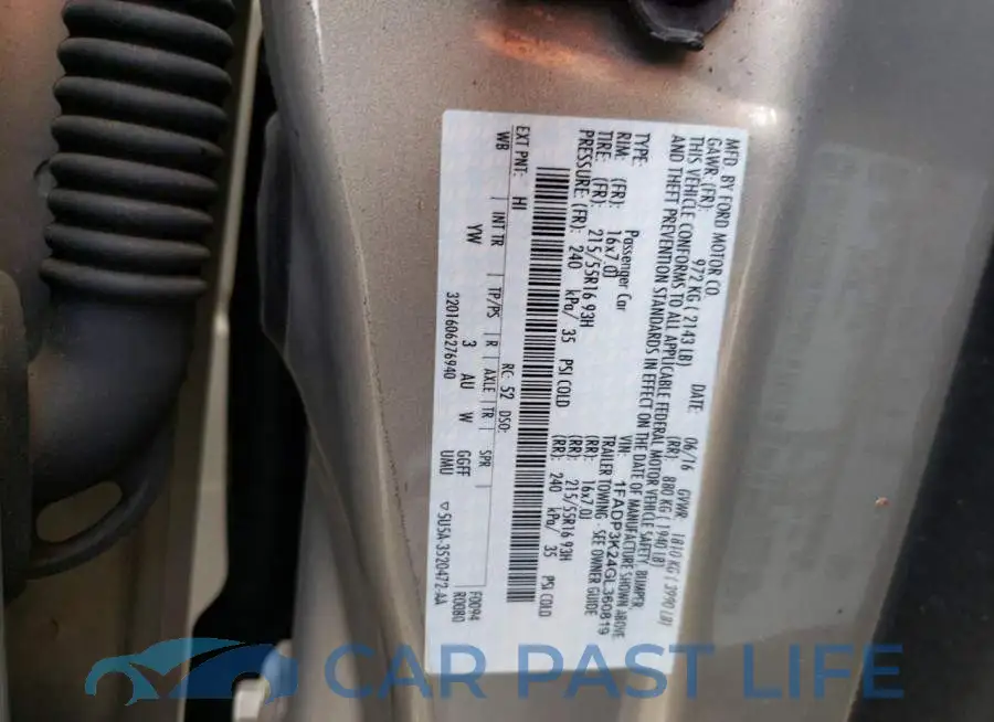 1FADP3K24GL360819# 12
