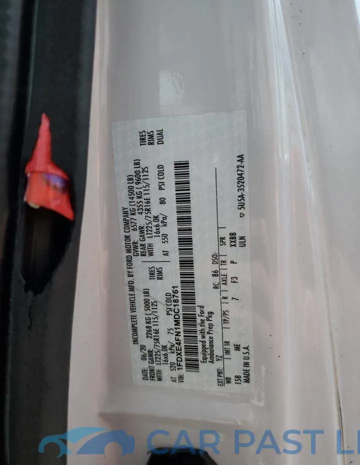 1FDXE4FN1MDC18761# 12