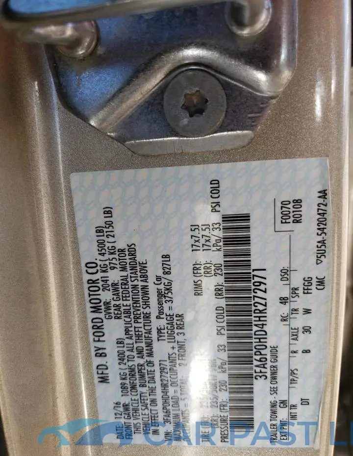 3FA6P0HD4HR272971# 12
