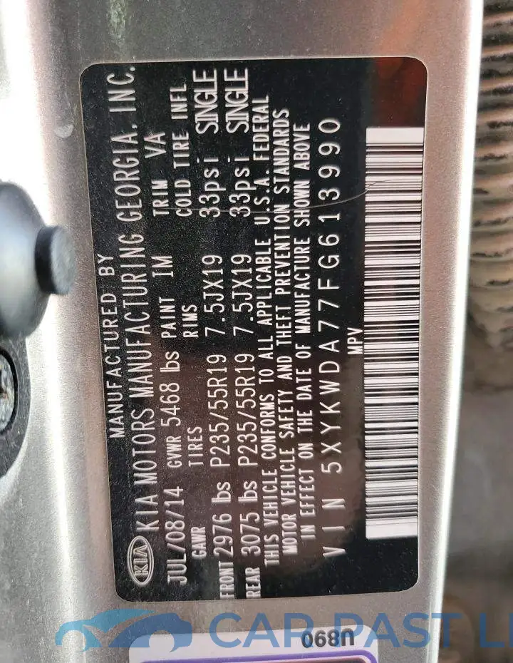 5XYKWDA77FG613990# 13