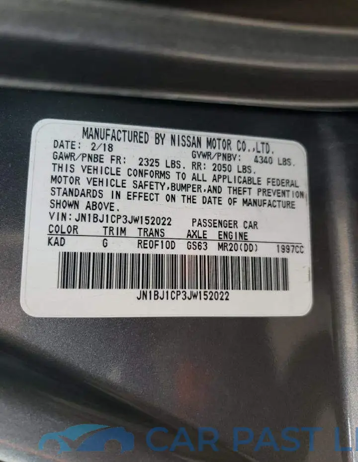 JN1BJ1CP3JW152022# 12