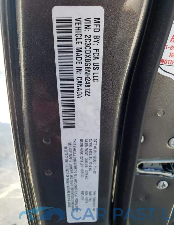 2C3CDXBG8NH248122# 13