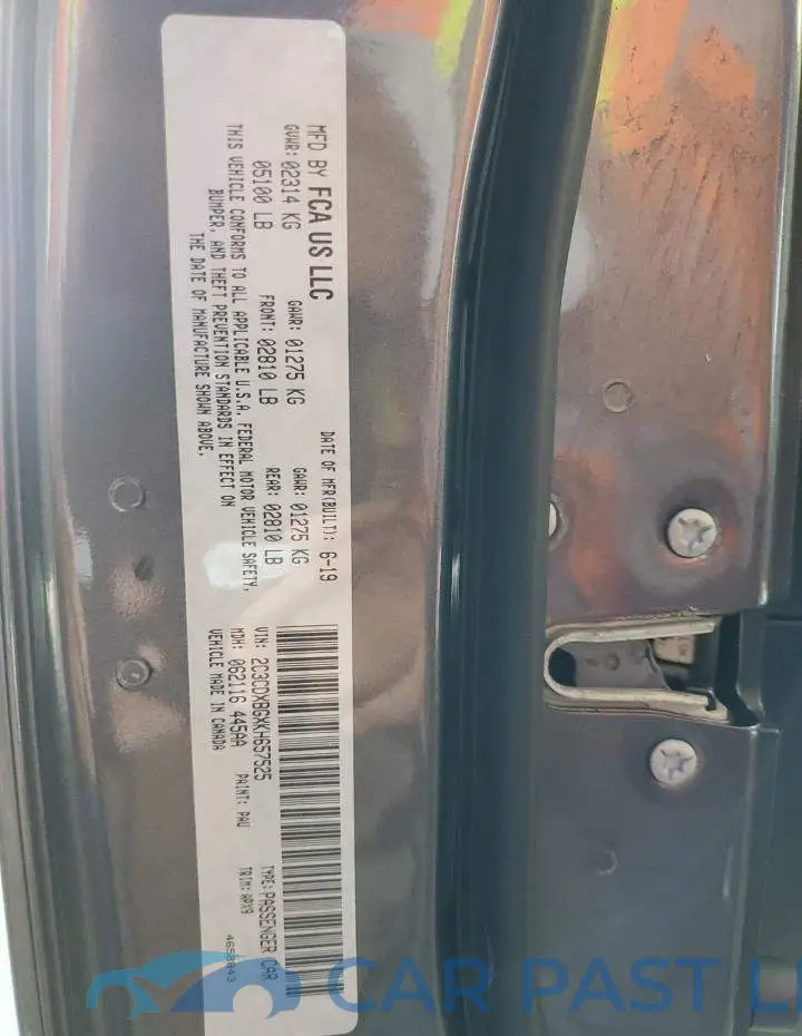 2C3CDXBGXKH657525# 13