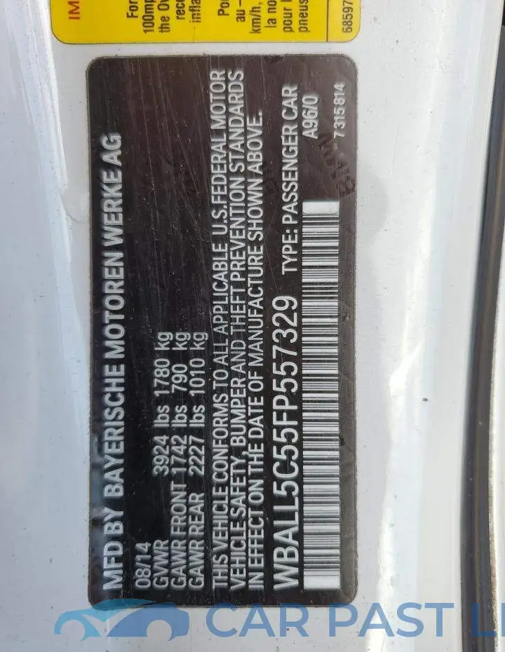 WBALL5C55FP557329# 12