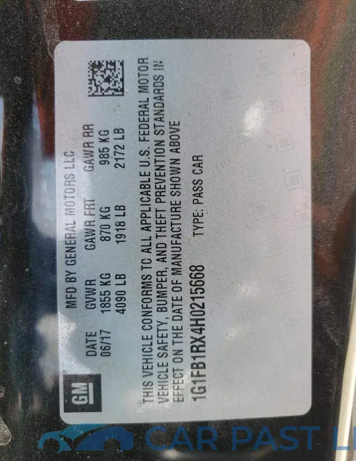 1G1FB1RX4H0215668# 12