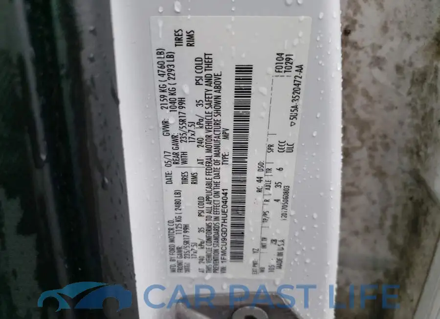 1FMCU9GD7HUE04041# 13