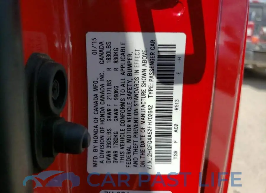 2HGFG4A52FH702642# 12