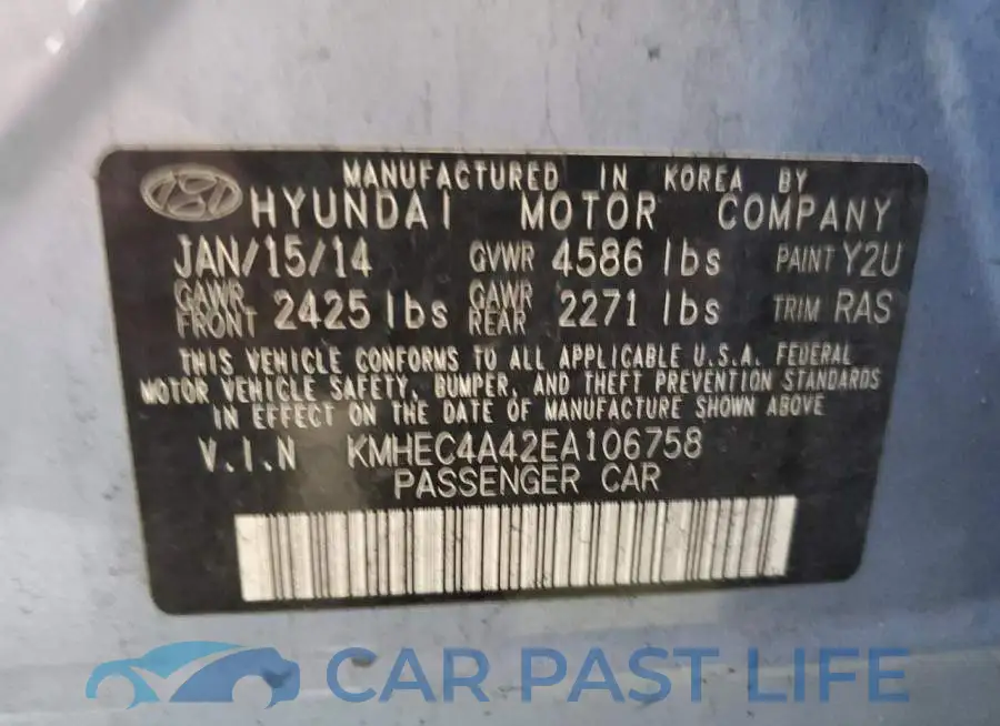 KMHEC4A42EA106758# 12