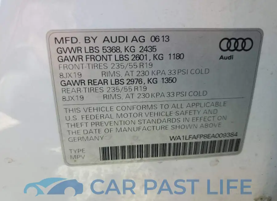 WA1LFAFP8EA009384# 14