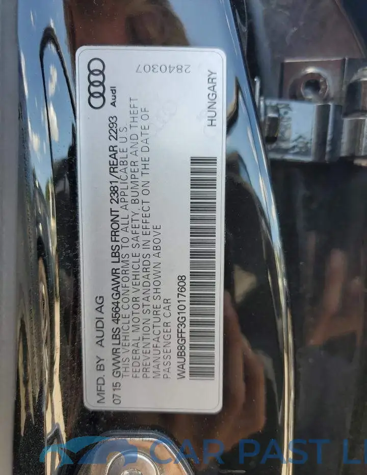 WAUB8GFF3G1017608# 12