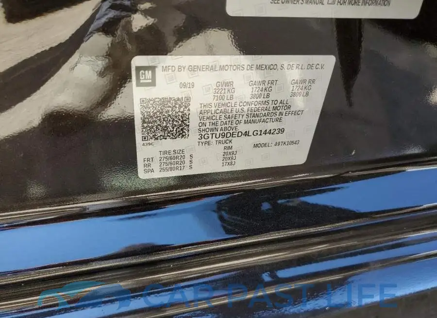 3GTU9DED4LG144239# 13